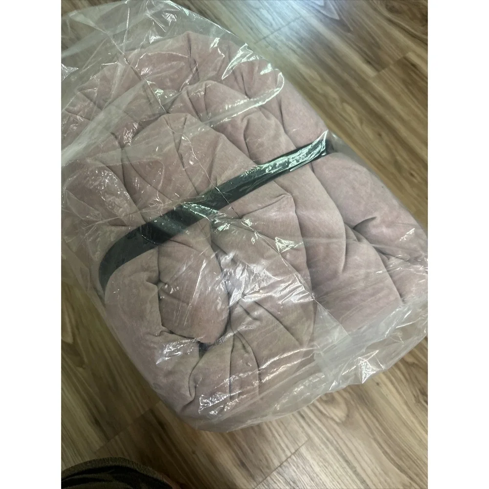 West Elm Quilt Full/ Queen Cotton Rose Mauve Velvet Pick Stitch
